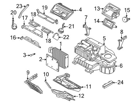 1997 Buick Regal A/C & Heater Control Units Heater & Air Conditioner Control Assembly Diagram for 9356104