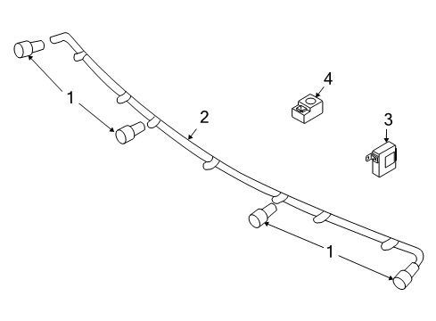 2003 Kia Sedona Electrical Components Sensor Assembly-BWS Diagram for 0K58A677P2