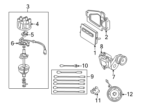 1999 Dodge Durango Ignition System Powertrain Control Module Diagram for 56040063AA