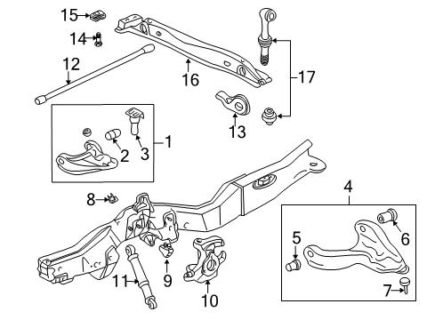 2002 Oldsmobile Bravada Suspension Components, Lower Control Arm, Upper Control Arm, Stabilizer Bar Front Shock Absorber Kit Diagram for 12474690