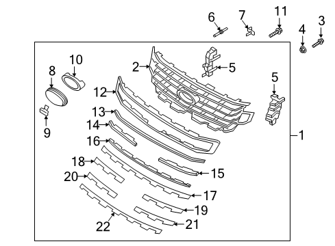 2021 Ford Expedition Grille & Components Emblem Cap Diagram for JL1Z-17C526-B