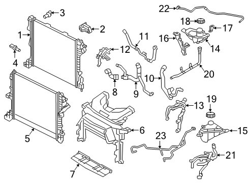 2019 Alfa Romeo Giulia Radiator & Components Temperature Diagram for 68300629AA