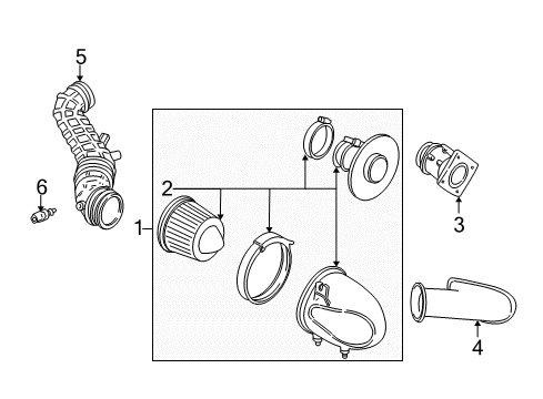 2004 Ford Mustang Filters Air Tube Diagram for 3R3Z-9B659-CB