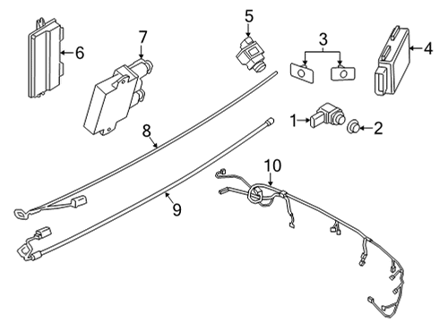 2020 BMW X6 Parking Aid ULTRASONIC SENSOR SATIN CHRO Diagram for 66209473782