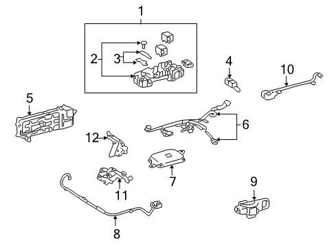 2008 Lexus LS600h Battery Resistor Diagram for 90980-04148