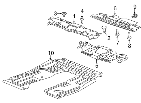 2013 Chevrolet Sonic Splash Shields Lower Shield Diagram for 42427541