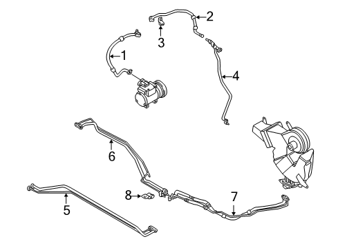 2004 Kia Sedona Air Conditioner Ac Refrigerant Suction Pipe Diagram for 1K53C61461