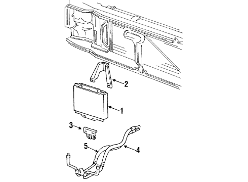 1996 Chevrolet Tahoe Oil Cooler Outlet Hose Diagram for 12472282