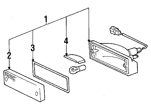 1987 Toyota Cressida Signal Lamps Lens Gasket Diagram for 81512-14140