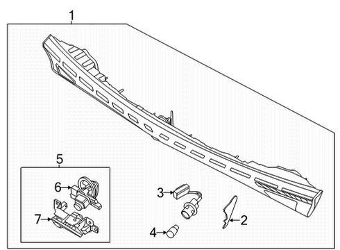 2021 Kia K5 Parking Aid FLANGE Cover-Rear Co Diagram for 92431L2000