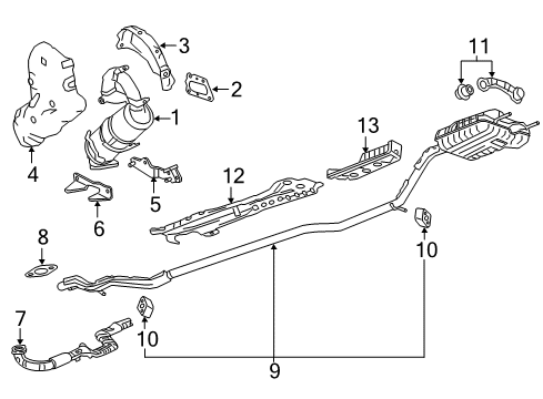 2019 Chevrolet Volt Exhaust Components Front Pipe Diagram for 84405696