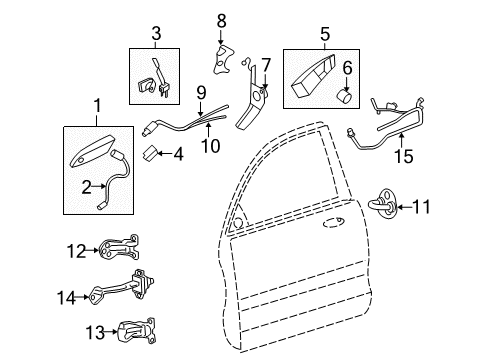 2010 Kia Optima Front Door - Lock & Hardware Cover-Front Door Outside Handle Diagram for 826622G000