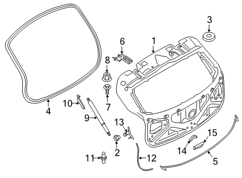 2018 BMW X2 Lift Gate SPINDLE DRIVE Diagram for 51249465654