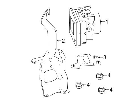 2020 Honda Accord ABS Components SET Diagram for 57100-TVC-A65