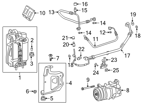 2019 BMW Z4 Air Conditioner Evaporator With Expansion Valve Diagram for 64119382867