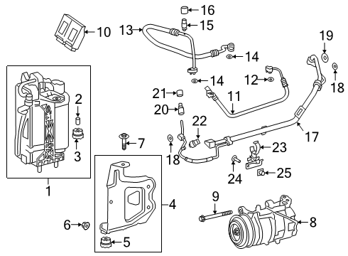 2020 BMW Z4 A/C Condenser, Compressor & Lines Hexalobular Socket Screw Diagram for 12319908092