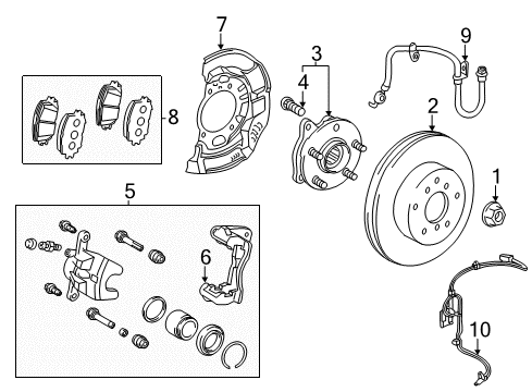 2016 Lexus CT200h Front Brakes Hose, Flexible Diagram for 90947-02G21