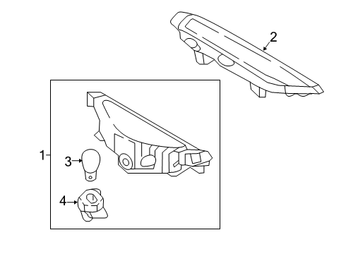 2020 Hyundai Elantra Bulbs High Mounted Stop Holder & Wiring Assembly Diagram for 92730-3X000