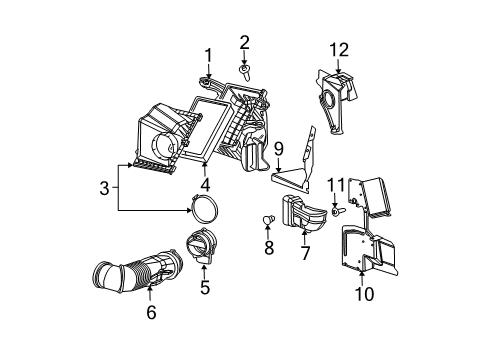 2007 Cadillac CTS Filters Housing Diagram for 15293433