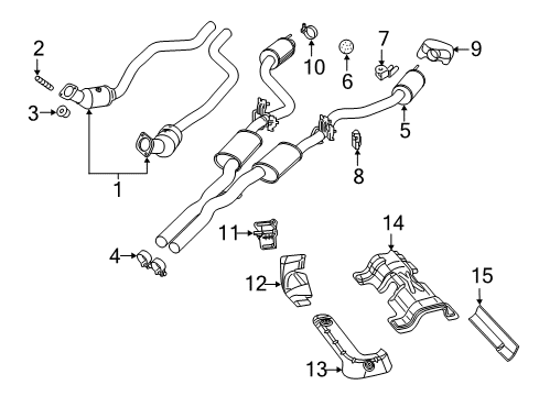2020 Dodge Challenger Exhaust Components Stud-Double Ended Diagram for 6507880AA