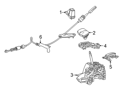 2022 Toyota Venza Center Console Shift Control Cable Diagram for 33820-48450