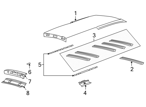 2002 Ford Excursion Roof & Components Weatherstrip Diagram for 4C7Z-7851222-AA