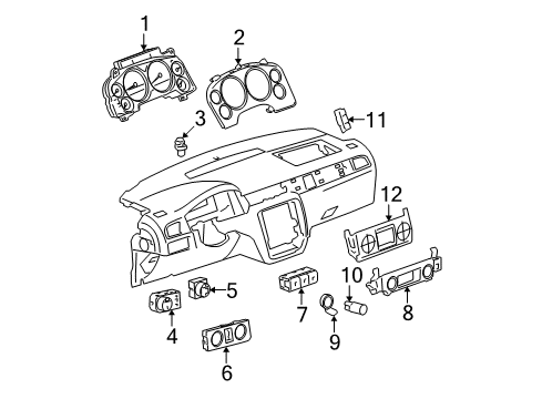 2010 Chevrolet Avalanche Instruments & Gauges Dash Control Unit Diagram for 22807250