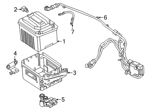 2021 BMW 330e xDrive Battery Connection Elbow Diagram for 61218801340