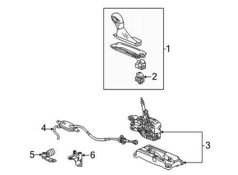 2021 Chevrolet Trailblazer Parking Brake Gear Shift Assembly Diagram for 60005829