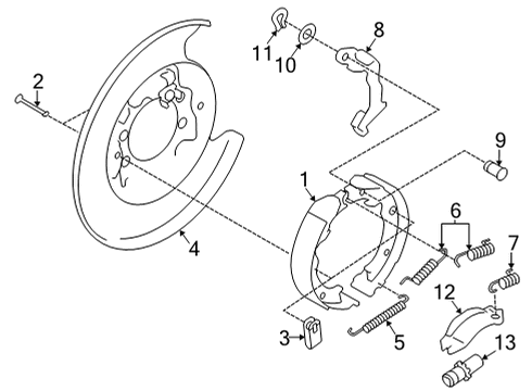 2022 Toyota GR86 Parking Brake Lever Pin Diagram for SU003-00645