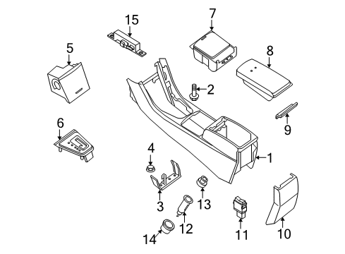 2010 Nissan Altima Heated Seats Body - Console Diagram for 96911-9HA1B