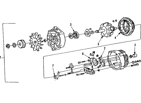 1988 Chevrolet Caprice Alternator Generator Asm-(Remanufacture) Diagram for 10463012