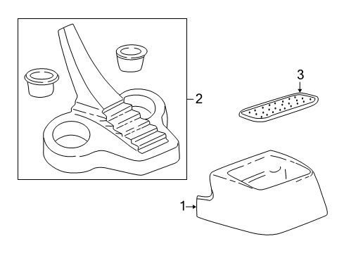 2001 Ford Explorer Sport Center Console Console Panel Diagram for 2L5Z-7277-AB