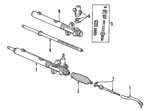 2002 Acura MDX P/S Pump & Hoses, Steering Gear & Linkage Pump Sub-Assembly, Power Steering Diagram for 56110-PGK-A01