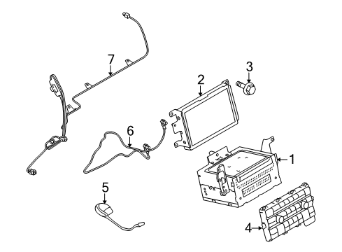 2010 Ford Mustang Navigation System Bezel Diagram for AR3Z-18842-AA
