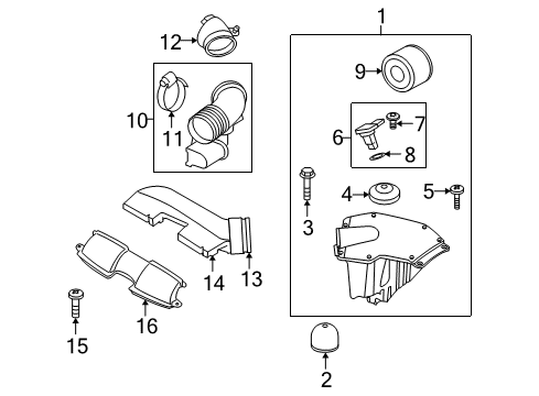 2011 BMW 128i Filters Intake Duct, Right Diagram for 13717547591