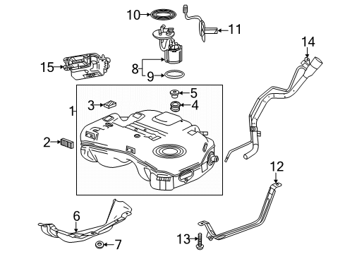 2019 Chevrolet Equinox Senders Filler Pipe Diagram for 84814671