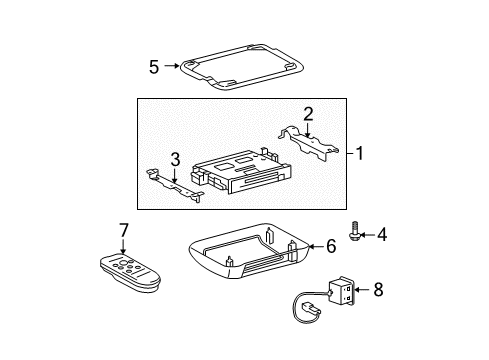 2012 Toyota Highlander Entertainment System Components Bolt, FLANGE Diagram for 90080-10181