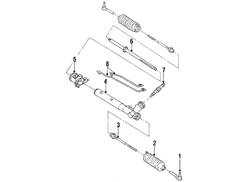 1992 Oldsmobile Toronado P/S Pump & Hoses, Steering Gear & Linkage Hose Asm-P/S Gear Outlet Diagram for 26022790