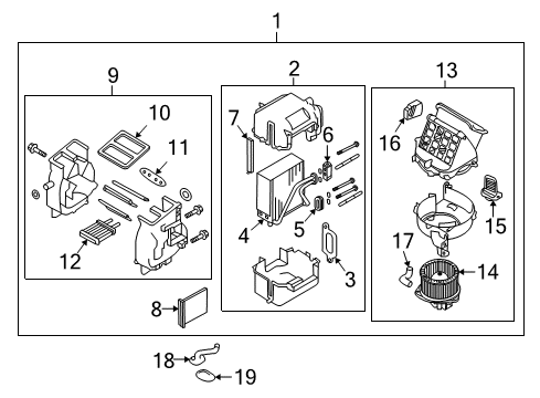 2009 Chevrolet Aveo5 Air Conditioner Module Asm, A/C Evaporator Diagram for 96859716