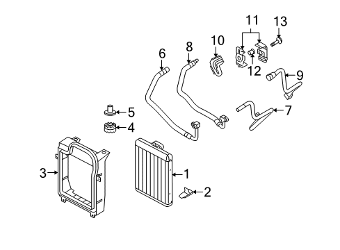 2010 BMW X5 Oil Cooler Engine Oil Cooler Diagram for 17217586546