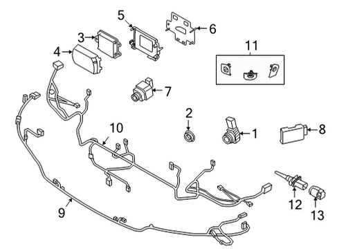 2021 BMW 430i Electrical Components - Front Bumper COMBI OVAL-HEAD MACHINE SCRE Diagram for 07146999225