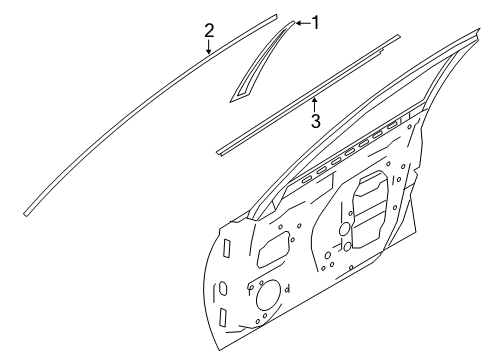 2021 Nissan Altima Exterior Trim - Front Door Tape-Front Door Outside, LH Diagram for 80813-6CA1A