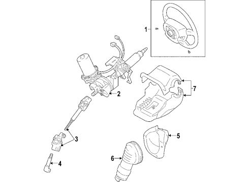 2009 Toyota RAV4 Steering Column & Wheel, Steering Gear & Linkage Steering Wheel Diagram for 45100-0R050-B0