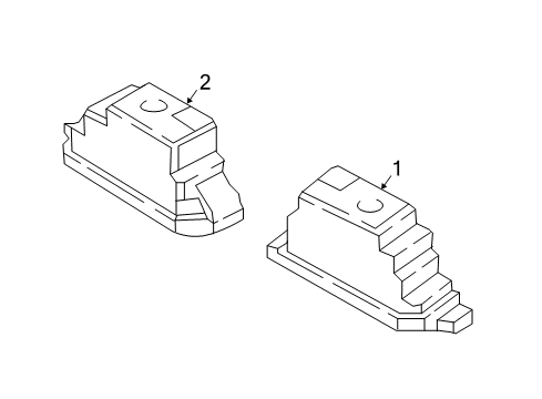 2019 Kia Stinger License Lamps Lamp Assembly-License Plate Diagram for 92510J5000