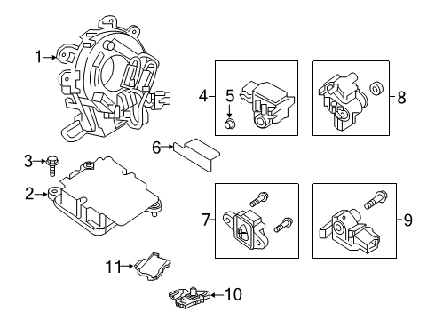 2016 Nissan Titan XD Air Bag Components Sensor-Side AIRBAG, RH Diagram for 98830-3JA9A