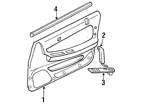 1994 Nissan Maxima Interior Trim - Front Door WEATHERSTRIP-Front Door Inside, RH Diagram for 80834-85E11