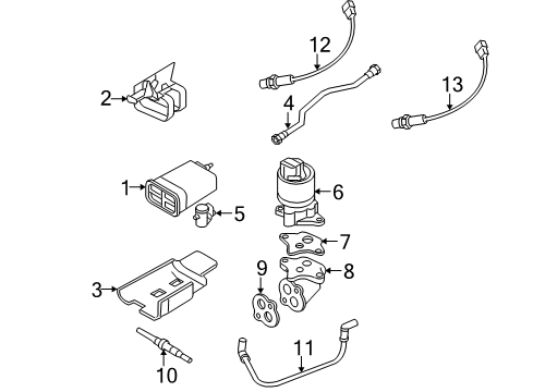 2008 Chevrolet Aveo5 Emission Components Hose, Pcv Valve Diagram for 96437828