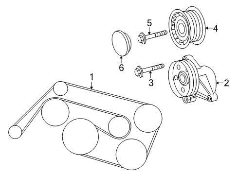 2005 Chrysler Crossfire Belts & Pulleys Belt-Accessory Drive Diagram for 5143206AA