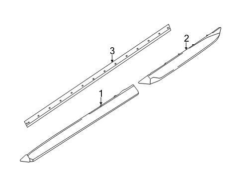2015 Nissan Pathfinder Exterior Trim - Pillars, Rocker & Floor MOULDING-Rear Door, RH Diagram for 82876-3KA0B